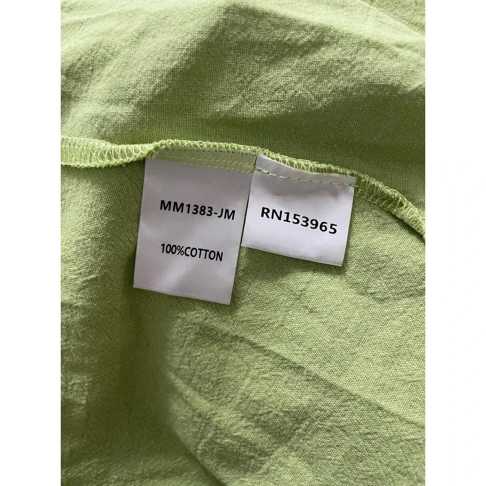 AREA Stars Corti Tie Strap Midi Green Summer Beautiful Dress Size M - Picture 6 of 6